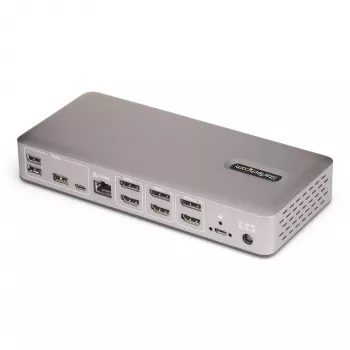 StarTech.com Triple-Monitor USB4 Docking Station, 4K 60Hz HDMI or DisplayPort, 100W Laptop Charging, 2.5GbE, USB-C Multi-Monitor Dock, Driverless