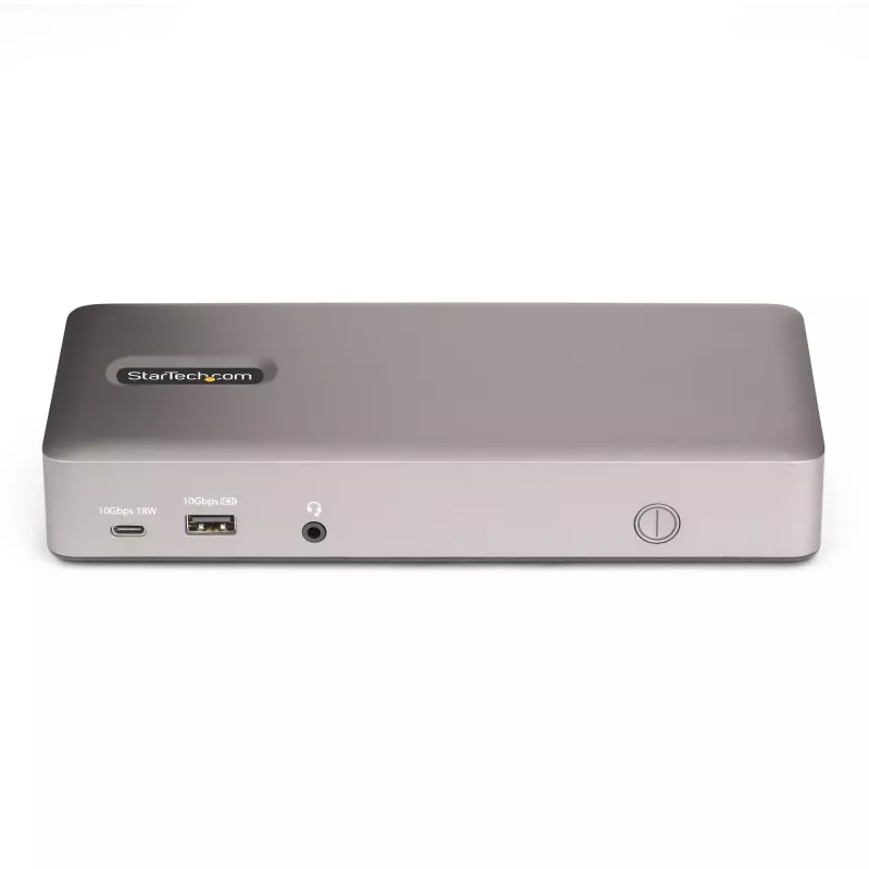 StarTech.com Triple-Monitor USB4 Docking Station, 4K 60Hz HDMI or DisplayPort, 100W Laptop Charging, 2.5GbE, USB-C Multi-Monitor Dock, Driverless