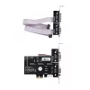 StarTech.com 4-Port Serial PCIe Card, Quad-Port PCI Express to RS232/RS422/RS485 (DB9) Serial Card, Low-Profile Bracket Incl., 16C1050 UART, Windows/Linux, TAA Compliant - Level-4 ESD Protection