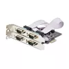 StarTech.com 4-Port Serial PCIe Card, Quad-Port PCI Express to RS232/RS422/RS485 (DB9) Serial Card, Low-Profile Bracket Incl., 16C1050 UART, Windows/Linux, TAA Compliant - Level-4 ESD Protection
