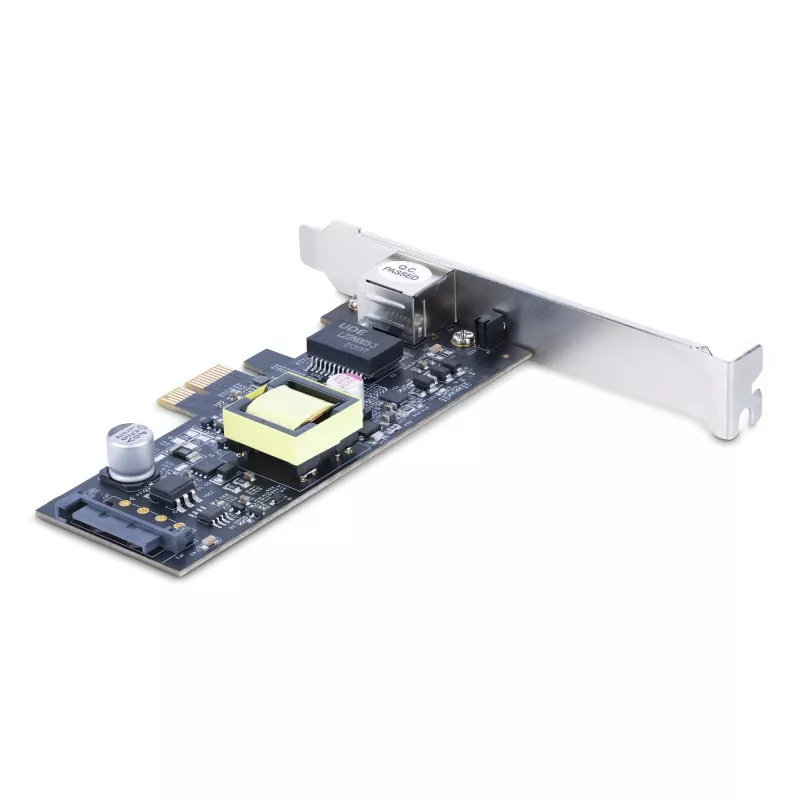 StarTech.com 1-Port 2.5Gbps NBASE-T PoE Network Card, Intel I225-V, 802.3af/at PoE+ Multi-Gigabit NIC, PCI Express Server LAN Card, SATA Powered Desktop Ethernet Interface - Supports Windows, Linux