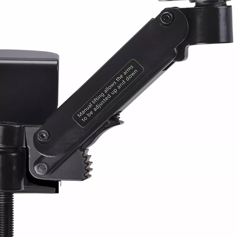 StarTech.com Adjustable Arm Rest for Office Desk, Ergonomic Arm/Elbow Support, 360-Degree Rotation, Clamp-On/No Drill Installation, Black