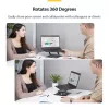 StarTech.com Rotating Laptop Stand, 360 Swivel, Ergonomic Desk Riser for Computer, Elevated Tray w/ Adjustable Tilt, Max 11lb/5kg, Aluminum Build, Portable Design