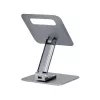 StarTech.com Telescopic Laptop Stand, 360 Swivel Base, Rotating Computer Riser for Desk, Adjustable Height and Tilt, Max 11lb/5kg, Aluminum Build, Portable Design