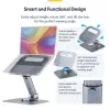 StarTech.com Telescopic Laptop Stand, 360 Swivel Base, Rotating Computer Riser for Desk, Adjustable Height and Tilt, Max 11lb/5kg, Aluminum Build, Portable Design