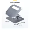 StarTech.com Telescopic Laptop Stand, 360 Swivel Base, Rotating Computer Riser for Desk, Adjustable Height and Tilt, Max 11lb/5kg, Aluminum Build, Portable Design