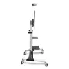 StarTech.com Rolling TV Cart/Stand On Wheels For 60-100inch Flat Screens Up To 220lb (100kg), Height Adjustment via Hand Crank, Mobile/Portable Trolley Mount
