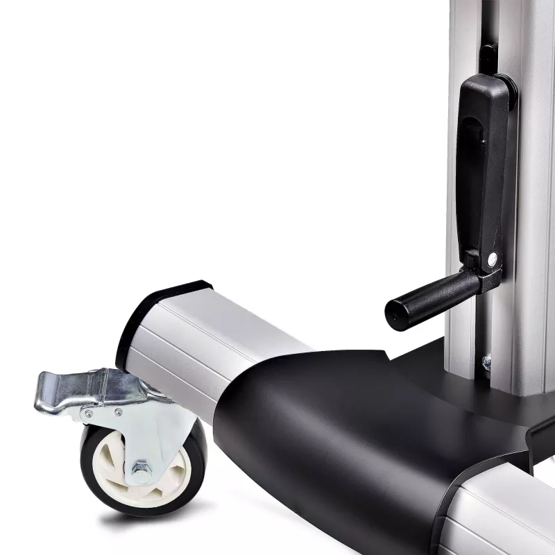 StarTech.com Rolling TV Cart/Stand On Wheels For 60-100inch Flat Screens Up To 220lb (100kg), Height Adjustment via Hand Crank, Mobile/Portable Trolley Mount