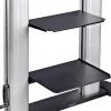StarTech.com Rolling TV Cart/Stand On Wheels For 60-100inch Flat Screens Up To 220lb (100kg), Height Adjustment via Hand Crank, Mobile/Portable Trolley Mount
