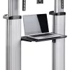 StarTech.com Rolling TV Cart/Stand On Wheels For 60-100inch Flat Screens Up To 220lb (100kg), Height Adjustment via Hand Crank, Mobile/Portable Trolley Mount