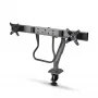StarTech.com Desk Mount Dual Monitor Arm with Crossbar, Up To 27 inch Displays, VESA 75x75/100x100, Max 33lb/15kg, C-Clamp, Fully Articulating, Mechanical Spring, TAA