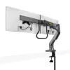 StarTech.com Desk Mount Dual Monitor Arm with Crossbar, Up To 27 inch Displays, VESA 75x75/100x100, Max 33lb/15kg, C-Clamp, Fully Articulating, Mechanical Spring, TAA