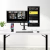 StarTech.com Desk Mount Dual Monitor Arm with Crossbar, Up To 27 inch Displays, VESA 75x75/100x100, Max 33lb/15kg, C-Clamp, Fully Articulating, Mechanical Spring, TAA