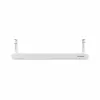 StarTech.com Under Desk Cable Management Tray, Length Adjustable Cable Organizer, Clamp-On Installation, No Drilling Required, Power Bar Holder, White