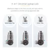 StarTech.com 25-Pack Universal Laptop Lock 6.6ft, Keyed Alike Locking Cable, Security Cable, Compatible w/Noble Wedge®/Nano/K-Slot, Anti-Theft Cut-Resistant Cable