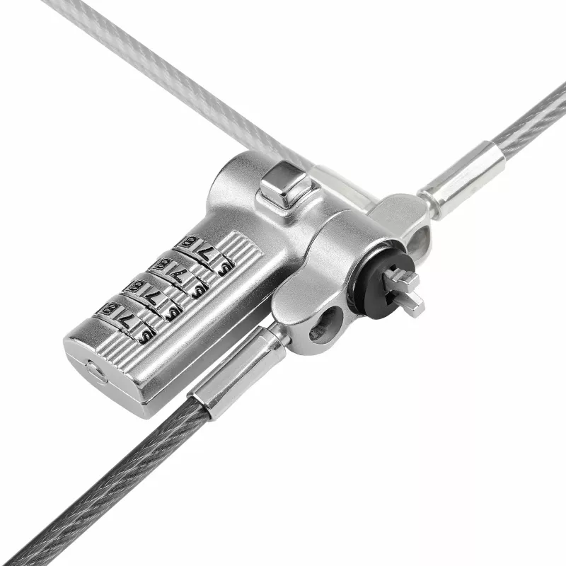StarTech.com 25-Pack Universal Laptop Lock 6.6ft (2m), Serialized Security Cable for Notebook, Compatible With Noble Wedge®/Nano/K-Slot, Keyless Combination Cable - TAA
