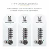 StarTech.com 25-Pack Universal Laptop Lock 6.6ft (2m), Serialized Security Cable for Notebook, Compatible With Noble Wedge®/Nano/K-Slot, Keyless Combination Cable - TAA