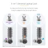 StarTech.com 25-Pack Universal Laptop Lock 6.6ft (2m), Serialized Security Cable for Notebook, Compatible With Noble Wedge®/Nano/K-Slot, Keyless Combination Cable - TAA