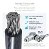 StarTech.com 25-Pack Universal Laptop Lock 6.6ft (2m), Serialized Security Cable for Notebook, Compatible With Noble Wedge®/Nano/K-Slot, Keyless Combination Cable - TAA