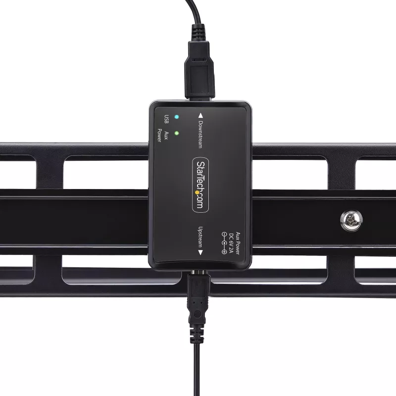 StarTech.com USB Galvanic Isolator, Up To 6KV, Electrical Noise Isolator, IP40, DIN Rail Mount, Isolated Power Filter, USB 2.0/1.1, 5V/250mA, Plug-and-Play, TAA