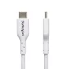StarTech.com 3m (9.8ft) White USB-C Charging Cable, USB C Cable, USB 2.0 Type-C Laptop Charger Cord, 60W 3A Power Delivery, TPE Jacket, USB-C Data Transfer Cable, M/M