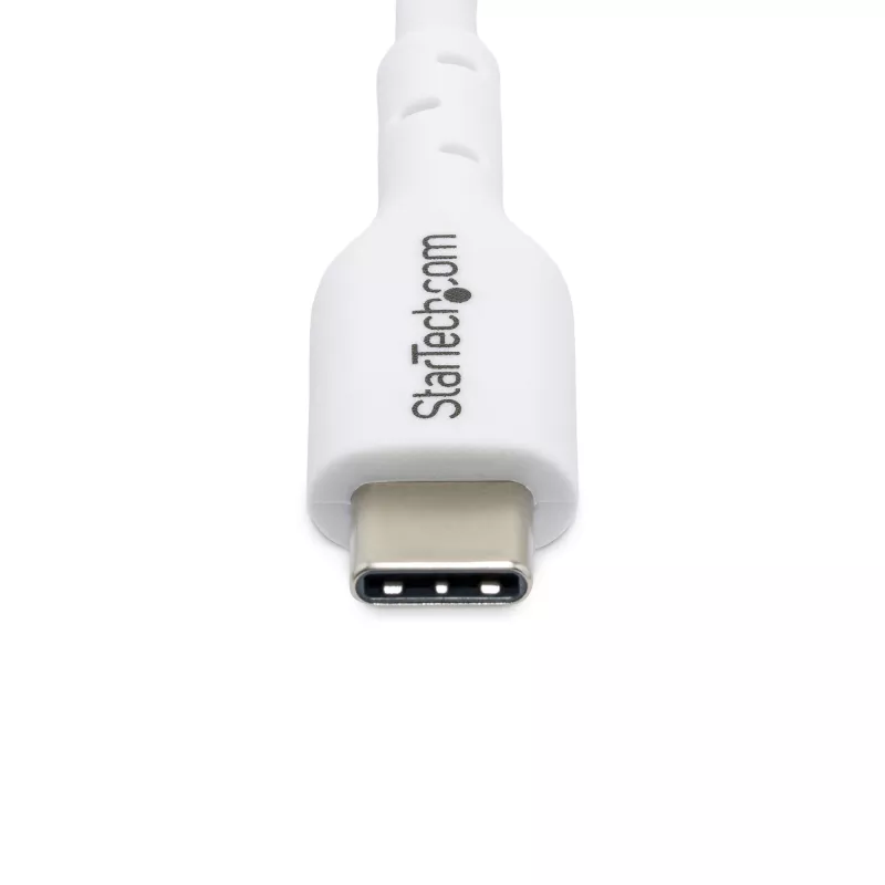 StarTech.com 3m (9.8ft) White USB-C Charging Cable, USB C Cable, USB 2.0 Type-C Laptop Charger Cord, 60W 3A Power Delivery, TPE Jacket, USB-C Data Transfer Cable, M/M