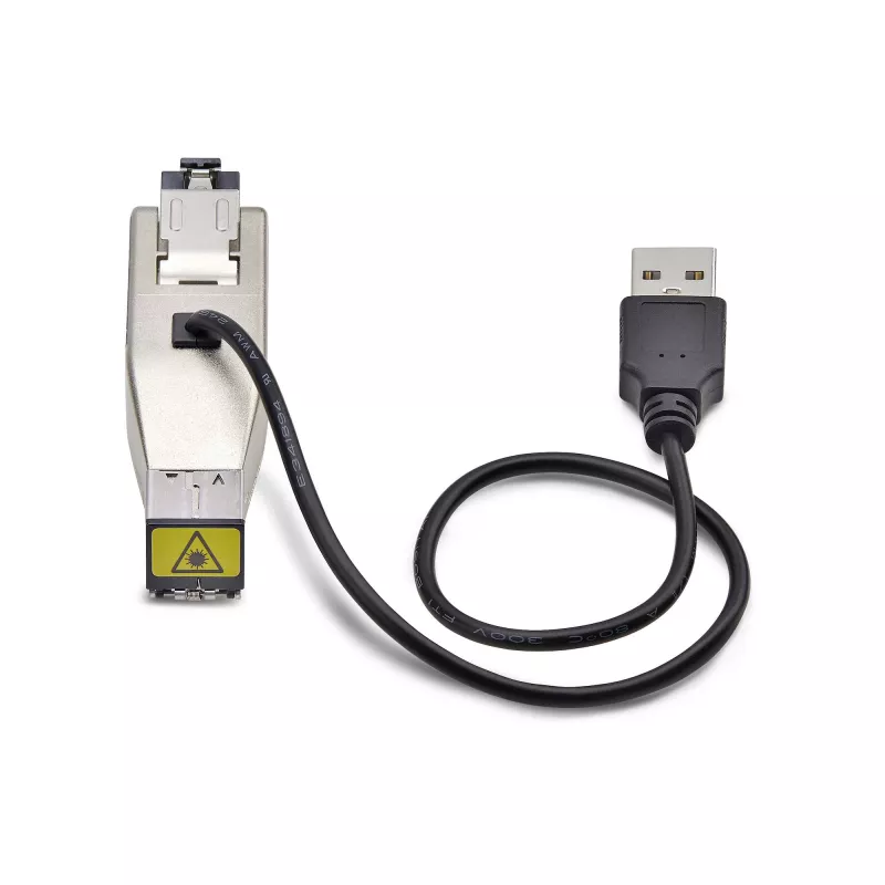 StarTech.com Gigabit Fiber to RJ45 Ethernet Media Converter Dongle, Optical Singlemode 10km/Multimode 800m, USB Powered, Compact Design, Metal Housing, Micro Mini, TAA