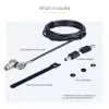 StarTech.com 25-Pack Universal Laptop Lock 6.6ft (2m), Master Keyed Locking Cable, Computer Security, Compatible w/Noble Wedge®/Nano/K-Slot; Anti-Theft Cut-Resistant Cable