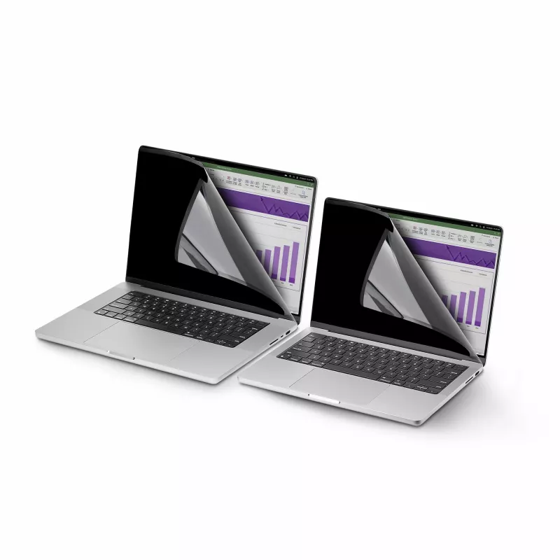 StarTech.com 14.1-inch 16:10 Flip-Up Privacy Screen with Touch, Anti-Glare Blue Light Filter, Laptop Monitor Screen Protector, +/- 30 Deg. View Angle