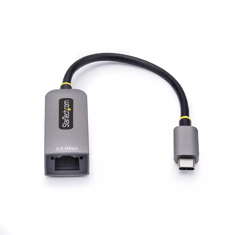 StarTech.com 2.5GbE USB-C to Ethernet Adapter, NBASE-T NIC, USB 3.0 Type-C 2.5/1G Multi Speed Network, Thunderbolt Compatible, Windows & Mac