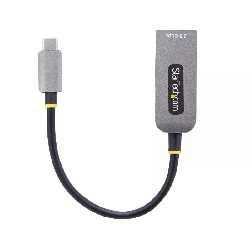 StarTech.com 2.5GbE USB-C to Ethernet Adapter, NBASE-T NIC, USB 3.0 Type-C 2.5/1G Multi Speed Network, Thunderbolt Compatible, Windows & Mac