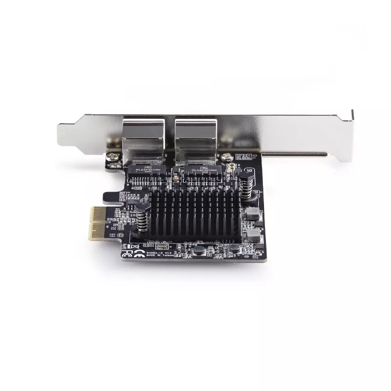 StarTech.com 2-Port 5G Gigabit PCIe Network Adapter Card, 5G/2.5G/1G/100M/10M PCI Express LAN Card, Realtek RTL8126, Windows and Linux, TAA Compliant
