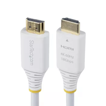StarTech.com 10ft (3m) Premium Certified High Speed HDMI Cable, 4K 60Hz/1440p 144Hz, HDR10/HDCP 2.2/ARC, 18Gbps, UHD HDMI 2.0 Cord for TV/Monitor/Display, TPE Jacket, White