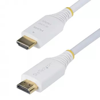 StarTech.com 10ft (3m) Premium Certified High Speed HDMI Cable, 4K 60Hz/1440p 144Hz, HDR10/HDCP 2.2/ARC, 18Gbps, UHD HDMI 2.0 Cord for TV/Monitor/Display, TPE Jacket, White