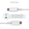 StarTech.com 10ft (3m) Premium Certified High Speed HDMI Cable, 4K 60Hz/1440p 144Hz, HDR10/HDCP 2.2/ARC, 18Gbps, UHD HDMI 2.0 Cord for TV/Monitor/Display, TPE Jacket, White