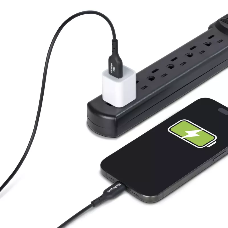 StarTech.com 6.6ft (2m) USB-A to USB-C Charging Cable, Charge & Sync, 3A, USB 2.0, TPE Jacket - Black USB Charging Cord