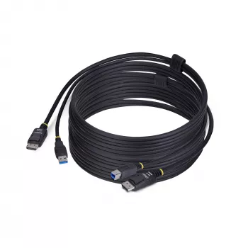 StarTech.com 10ft (3m) DisplayPort and USB 5Gbps KVM Cable, 4K 60Hz, Universally Compatible DP 1.2/USB 3.0 Combo Cable for KVM Switches