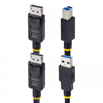 StarTech.com 10ft (3m) DisplayPort and USB 5Gbps KVM Cable, 4K 60Hz, Universally Compatible DP 1.2/USB 3.0 Combo Cable for KVM Switches