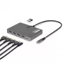 StarTech.com USB-C to Quad-Monitor Workstation Adapter, 4K 60Hz HDMI, 140W PD Passthrough for Laptop Charging, USB Port for Wireless Keyboard / Mouse, TAA