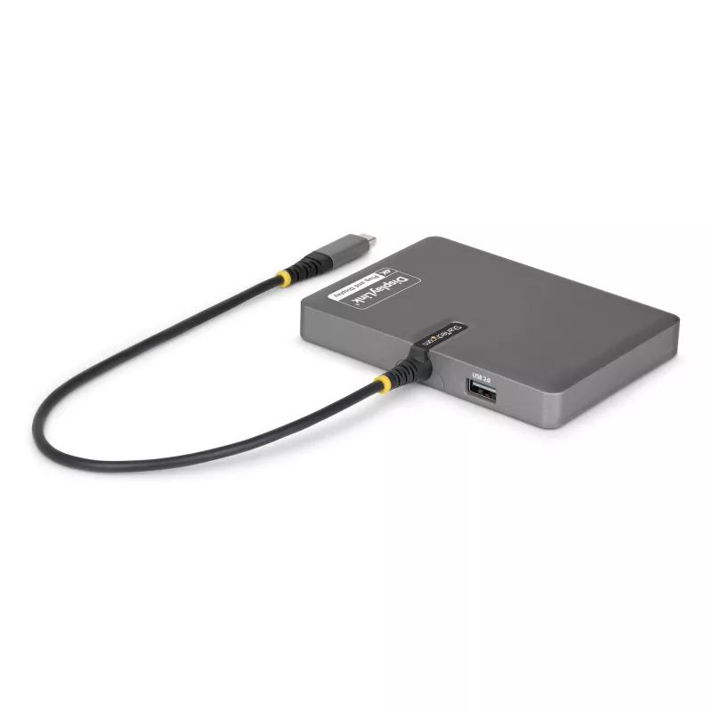 StarTech.com USB-C to Quad-Monitor Workstation Adapter, 4K 60Hz HDMI, 140W PD Passthrough for Laptop Charging, USB Port for Wireless Keyboard / Mouse, TAA
