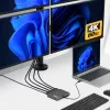 StarTech.com USB-C to Quad-Monitor Workstation Adapter, 4K 60Hz HDMI, 140W PD Passthrough for Laptop Charging, USB Port for Wireless Keyboard / Mouse, TAA