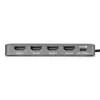 StarTech.com USB-C to Quad-Monitor Workstation Adapter, 4K 60Hz HDMI, 140W PD Passthrough for Laptop Charging, USB Port for Wireless Keyboard / Mouse, TAA