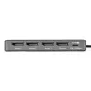 StarTech.com USB-C to Quad-Monitor Workstation Adapter, 4K 60Hz DisplayPort, 140W PD Passthrough for Laptop Charging, USB Port for Wireless Keyboard / Mouse, TAA