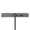StarTech.com USB-C to Quad-Monitor Workstation Adapter, 4K 60Hz DisplayPort, 140W PD Passthrough for Laptop Charging, USB Port for Wireless Keyboard / Mouse, TAA