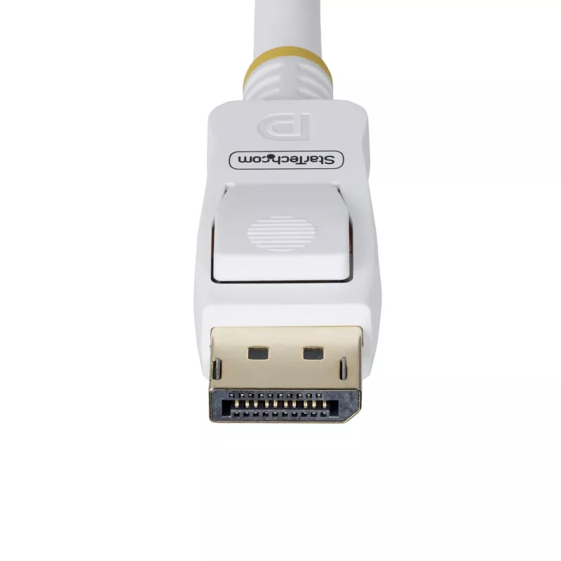StarTech.com 6ft (1.8m) White VESA Certified DisplayPort 1.2 Cable, 4K 60Hz, 21.6Gbps, Latching DP Connectors, DP 1.2 DisplayPort Cable, DP Monitor Cord, M/M