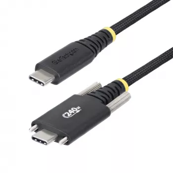 StarTech.com 10ft (3m) USB-C Charging Cable, Durable and Ultra-Flexible, Side Screw Locking, 240W (5A) PD EPR, USB 2.0 Laptop Charger Cable, USB-IF Certified, Rugged USB-C Charging Cord