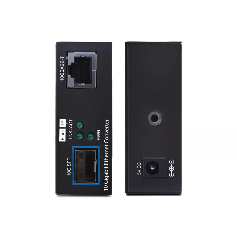 StarTech.com 10GbE SFP+ Fiber Media Converter, 10 Gigabit Ethernet RJ-45 to 10GBASE-X SFP+, Single-Mode, Multi-Mode, 16K Jumbo Frames, TAA Compliant