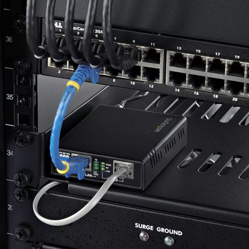 StarTech.com VDSL2 Ethernet Extender Kit over Single Pair Wire, Up to 0.6mi (1km) Long Range LAN Repeater over Phone Line/CAT5e/CAT6, Up to 300Mbps, Replacement for 110VDSLEXTEU - TAA
