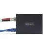 StarTech.com Gigabit Ethernet Copper-to-Fiber Media Converter, SM LC, 20km, 10/100/1000 Mbps, RJ45 to LC, Full Metal, 9K Jumbo Frames, TAA Compliant