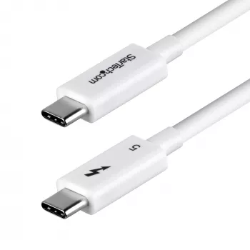 StarTech.com 3ft (1m) Thunderbolt 5 Cable, 80Gbps/Up to 120Gbps, 240W PD, 8K 60Hz, Certified Thunderbolt Cable, Compatible w/Thunderbolt 4/USB4/USB-C - White